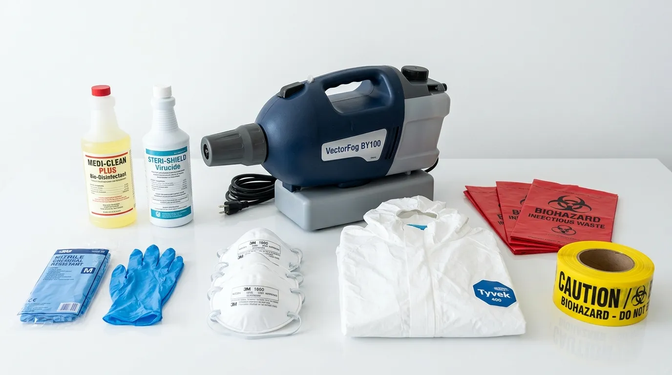 Professional biohazard remediation crew working in Shaw Heights